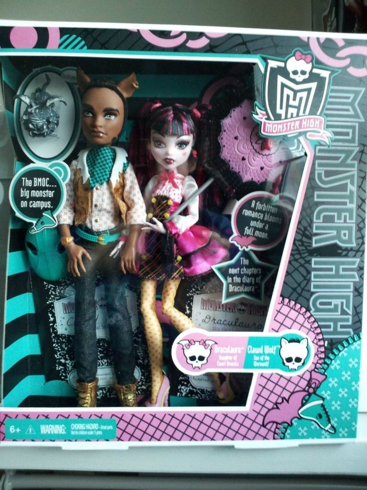 Newly listed Monster High Wave 2 Draculaura and Clawd Wolf 2 Pack [NIB 
