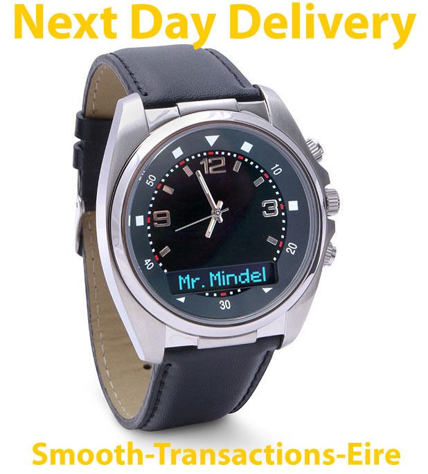 Bluetooth Wrist Watch with Caller ID and SMS Vibrating Alert 4 Cell 