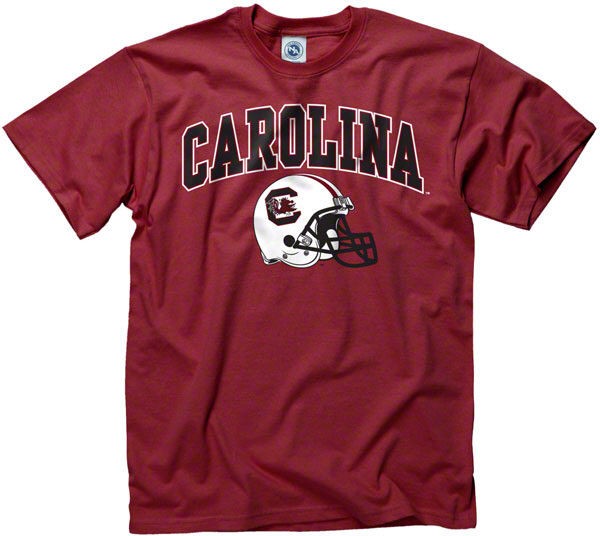 South Carolina Gamecocks Cardinal Football Helmet T Shirt