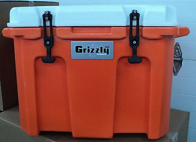 Grizzly 60 Qt Cooler Orange/White New in Box FREE YETI MASTER LOCK 