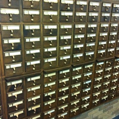   CARD catalog FILE Drawer Brass Pull dovetail Cabinet Recipe Brass