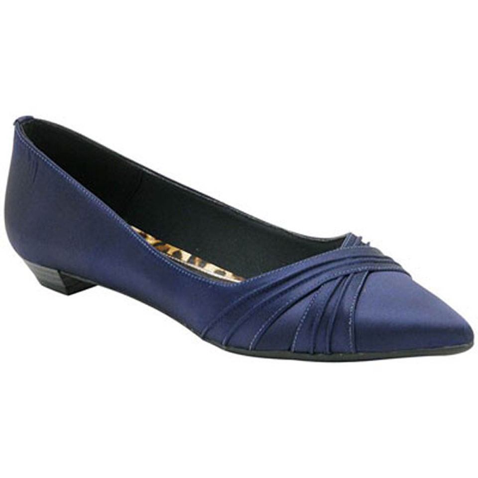 Neuaura Eco Conscious Finch Satin Point Toe Vegan Flats Royal Blue 5 6 