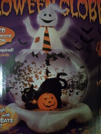 Halloween Inflatable Air O Motion Snow Globe Light Outdoor Yard Decor 