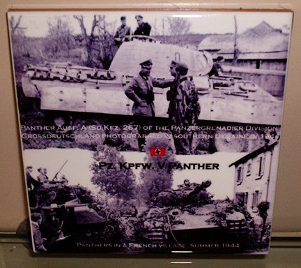 Panzer kpfw V PANTHER model Real photos CERAMIC TILE