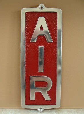   VINTAGE CAST ALUMINUM AIR STATION SIGN ECO METER TIREFLATOR GAS OIL