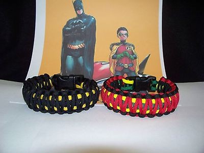 Classic BATMAN and ROBIN Paracord Bracelets