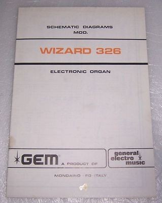 GEM MODEL WIZARD 326 ORGAN SCHEMATICS (GENERAL ELECTRO MUSIC)