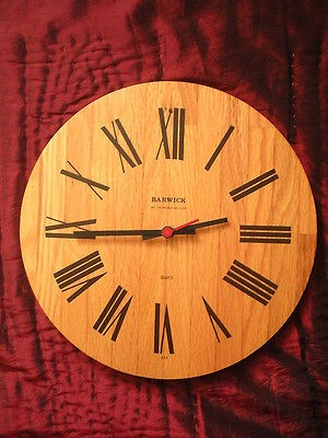 HOWARD MILLER BARWICK SOLID OAK QUARTZ WALL CLOCK