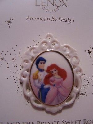 Lenox Disney The Little Mermaid Ariel and The Prince Pin Brooch NEW