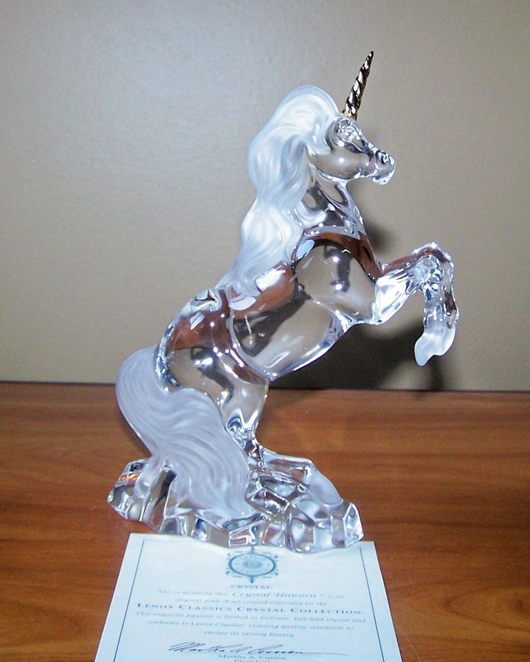 Lenox Crystal Unicorn Full Lead German Crystal Figurine MIB CERT 