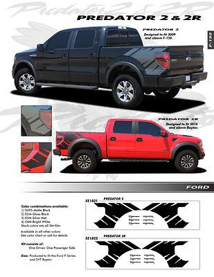 Ford F150 Raptor Graphics Decals Trim Emblems Kit PREDATOR 2 EE1822 