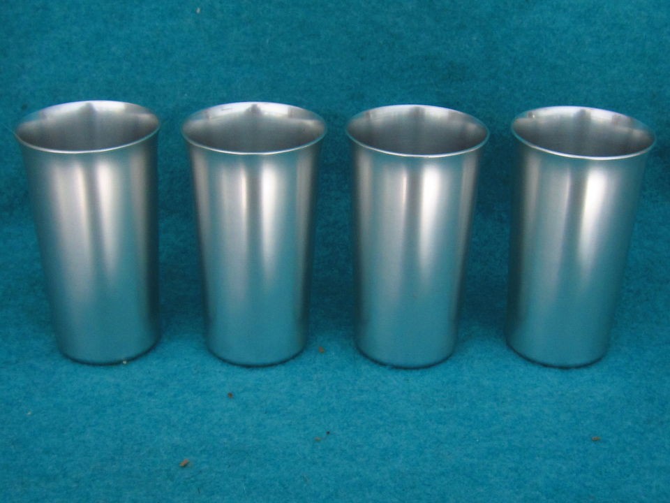 KENSINGTON ALUMINUM SET 4 COLDCHESTER TUMBLERS LURELLE GUILD