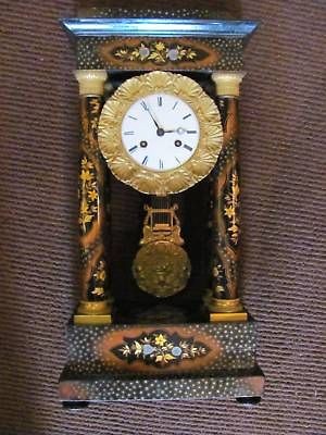 Antique French Portico Mantel Clock Circa 1840 8 Day