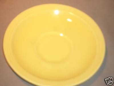 Vintage Retro Medicine Hat Pottery Yellow Saucer