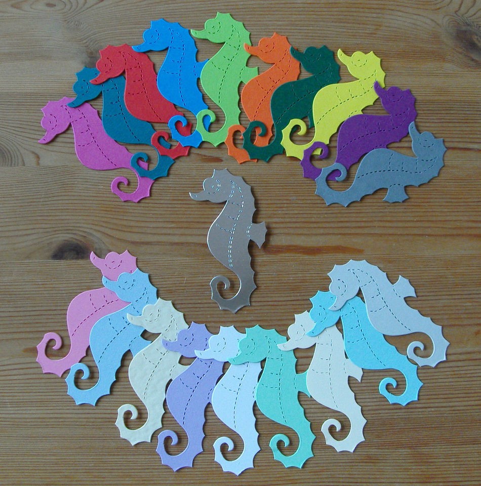 Animal Die Cuts   Sea Horse   Topper   Marine Life   Kids 