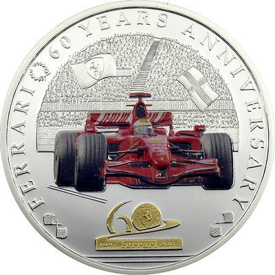 SILVER COINS SET – Ferrari 60th years anniversary   PALAU