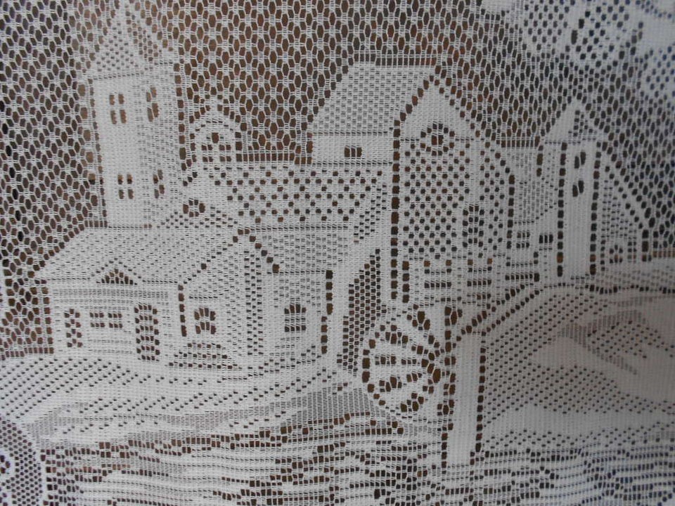 Full moon watermill French Vintage Lace curtain drape window treatment 