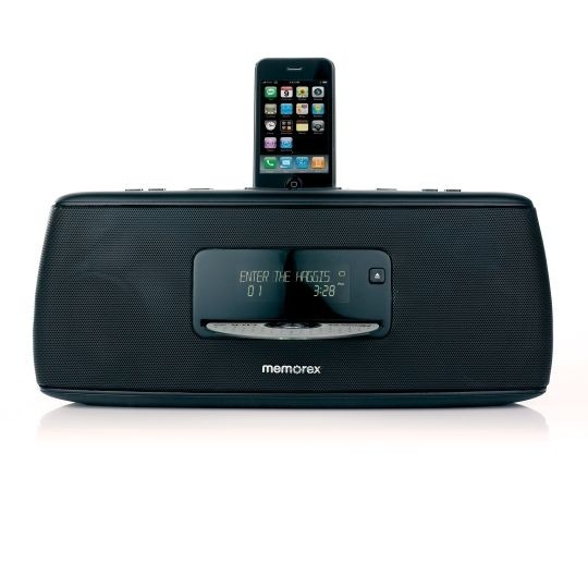 Memorex iPod iPhone  Charging Dock, CD Player, AM/FM Radio, Clock 