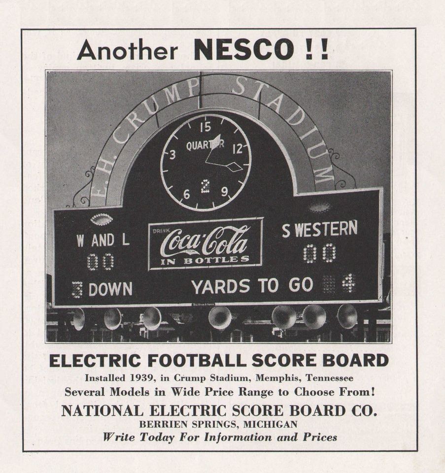 ODD 1941 NESCO Coca Cola Electronic Scoreboard Print Ad