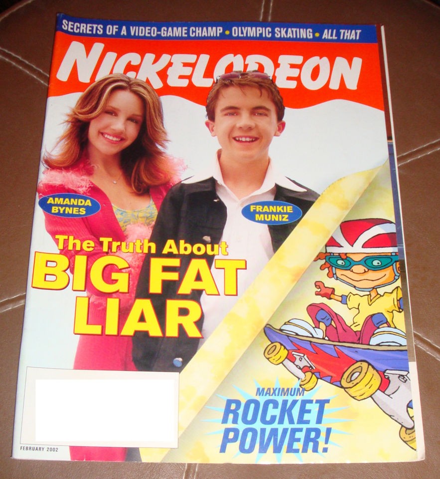 NICKELODEON MAGAZINE FEBRUARY 2002 AMANDA BYNES FRANKIE MUNIZ