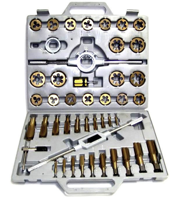 45 pc Tap and Die Set SAE Tungsten Steel Titanium tools