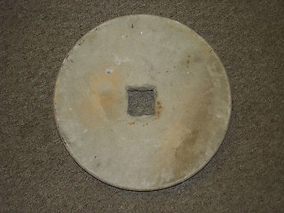   VINTAGE LARGE GRINDING STONE 14 DIAMETER WET / SHARPENING STONE