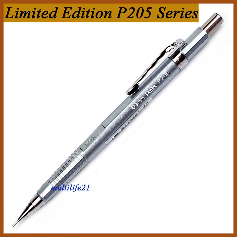 Limited Edition P205 pentel Metalic Silver mechanical pencil drafting 