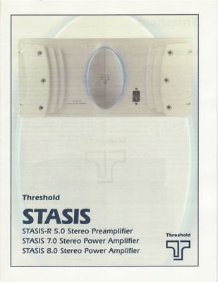 Threshold Original Stasis 5.0,7.0,8.0 Amp Brochure