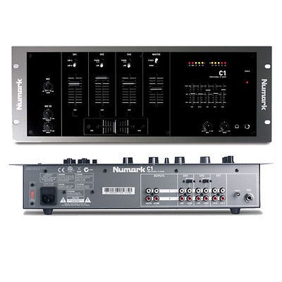 Numark C1   3 Channel 19 Rack Mount DJ Mixer with Mic Input