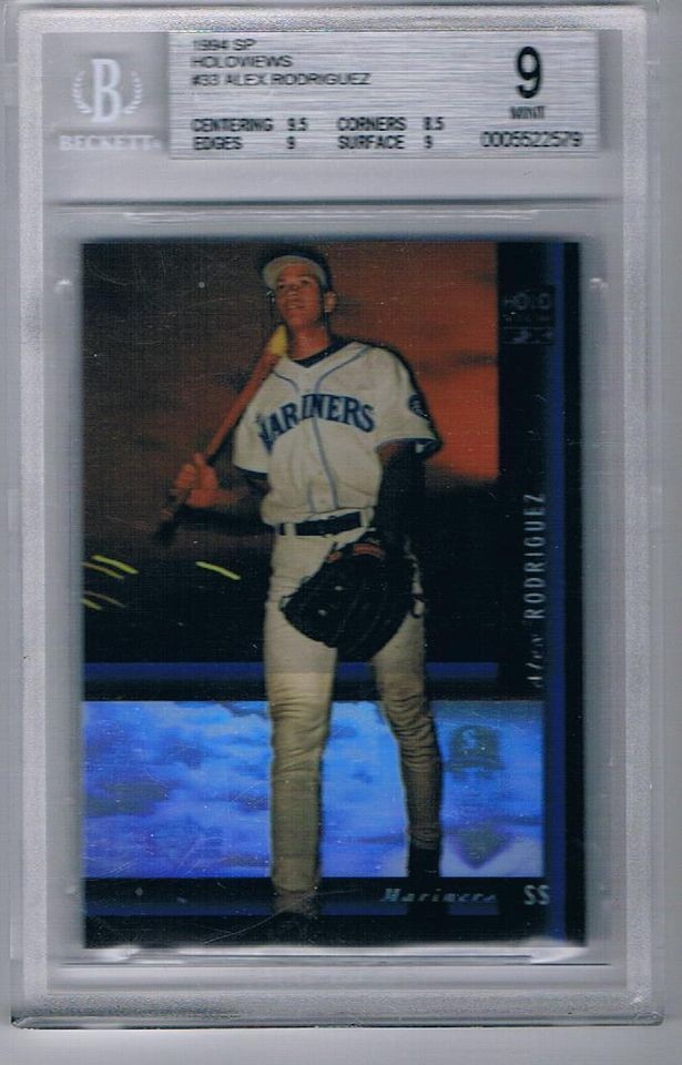 1994 SP Holoviews Alex Rodriguez RC BGS 9 Holoview NY Yankees