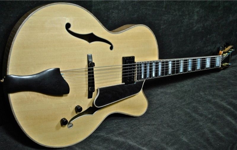   ELITE 17  7  Seven StringBlonde ARCHTOP w Set Kent Armstrong HB P/U