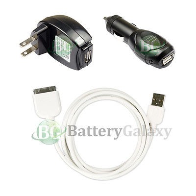   Cable+Car+Home Wall AC Charger for Apple iPod Touch 3G 4G 3rd 4th Gen