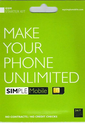   Simple Mobile prepaid unlimited gsm sim cards using the T mobile gsm