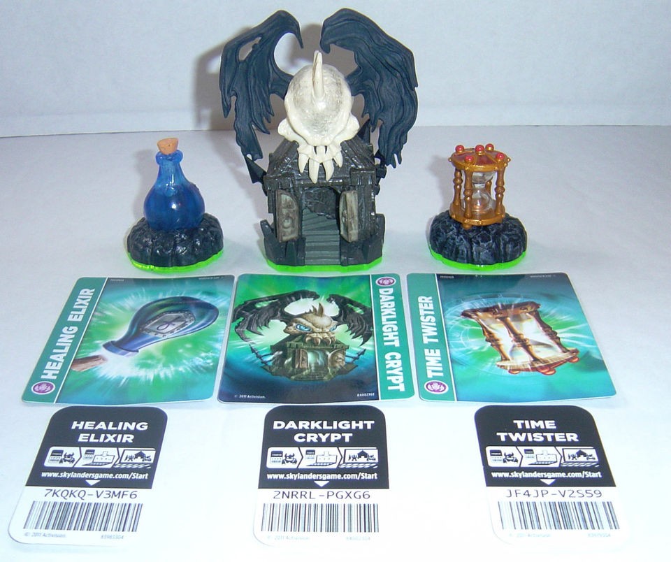 Skylanders Spyros Adventure Pack Figure/s DARK LIGHT CRYPT WII PS3 