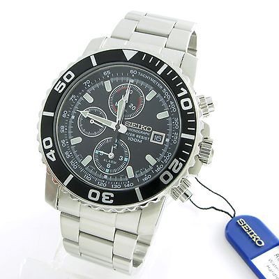 Seiko Men Chronograph 7T62 100M Sport Watch NEW +Warranty SNA225 