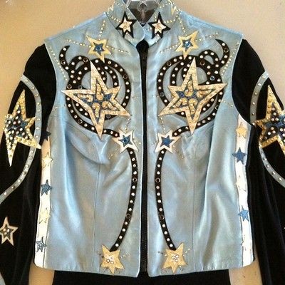 Showtime Western Show Vest/slinky Shirt Size 2 Leather