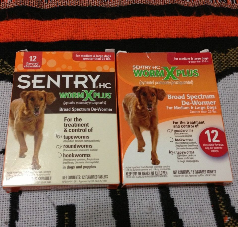 Sentry HC Worm X Plus (12) Tablets Broad Spectrum De Wormer 