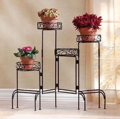 TIER WROUGHT IRON PLANT STAND PLANTER STANDS FLOWERS NEW