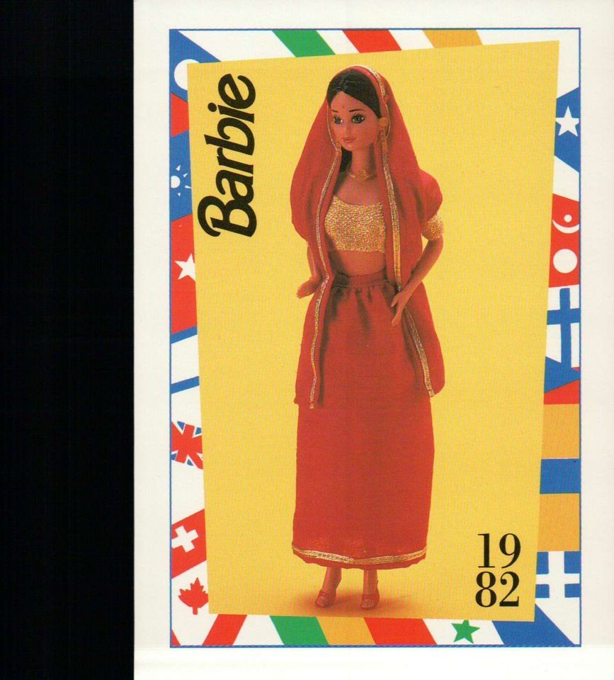 Barbie Collectible Trading Fashion Card  India Barbie  1982, Jungle 
