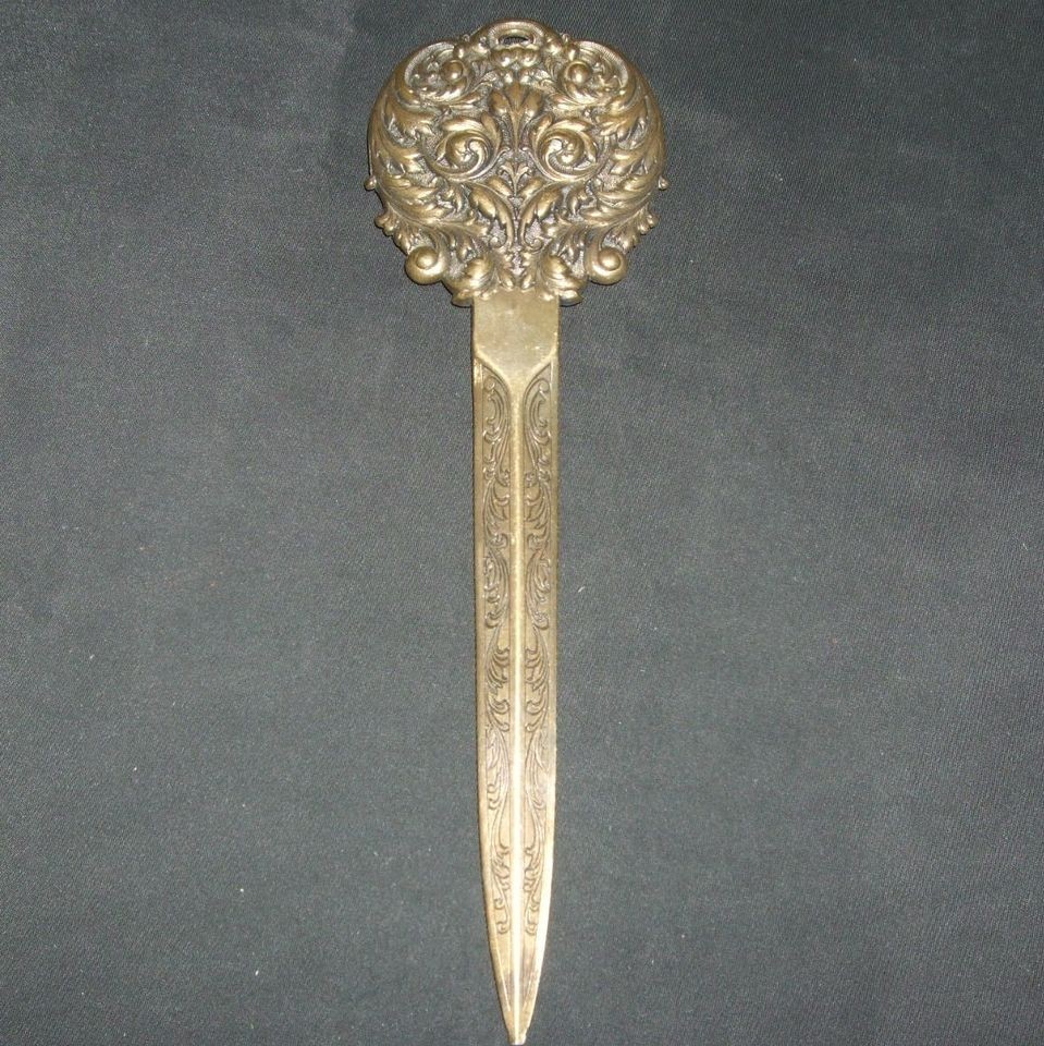 Heavy Brass Letter Opener Great 50th bday gift for a woman ESTRACE 