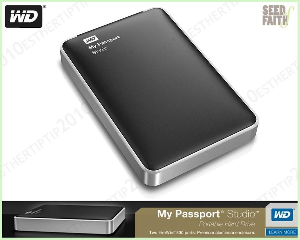 WD 2.5 My Passport Studio FireWire 800 USB 2.0 Portable Hard Drive 2TB