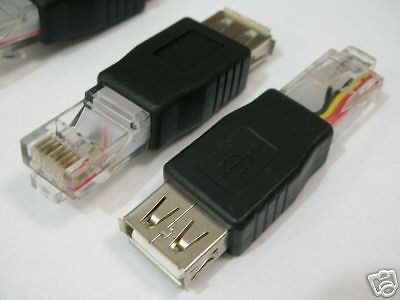 1x USB Female to Ethernet RJ45 Cat5 Booster Router Wireless Network 