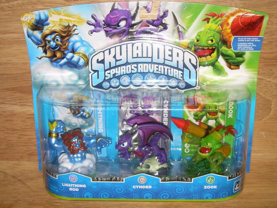   Spyros Adventure Video Game Figures LIGHTNING ROD/CYNDER/ZOO​K