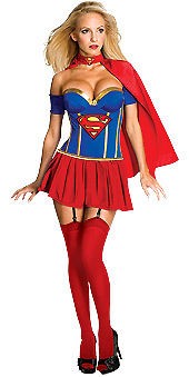 SuperGirl Corset Costume  Adult Comic Book Character Costume