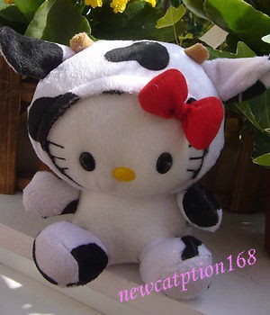 NEW SANRIO HELLO KITTY COSPLAY MILK COW VERSION plush toy Doll