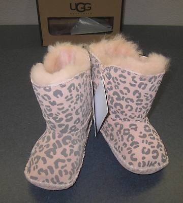 UGG INFANT CASSIE LEOPARD BOOTIES 1001781 BABY PINK LEOPARD 0 1 MONTH 