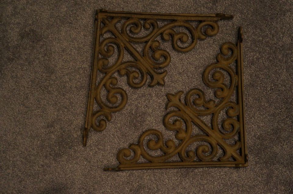 decorative metal shelf brackets