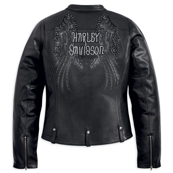 womens harley leather jacket in Clothing, 