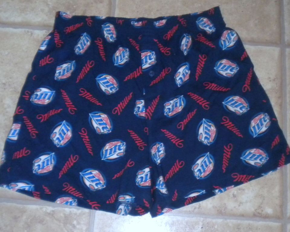 NEVER WORN MENS MILLER LITE BOXER SHORTS LOUNGING on PopScreen