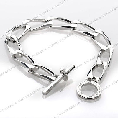 Pianegonda Silver Chain Link Cross Bracelet